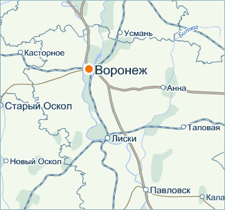 Карта Воронеж
